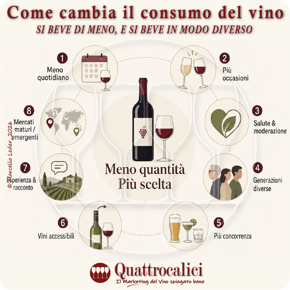 comprendere il cambiamento nelle abitudini di consumo del vino