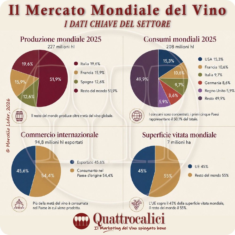 I dati del mercato mondiale del vino