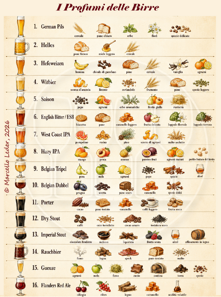 Stili di birra e loro profumi