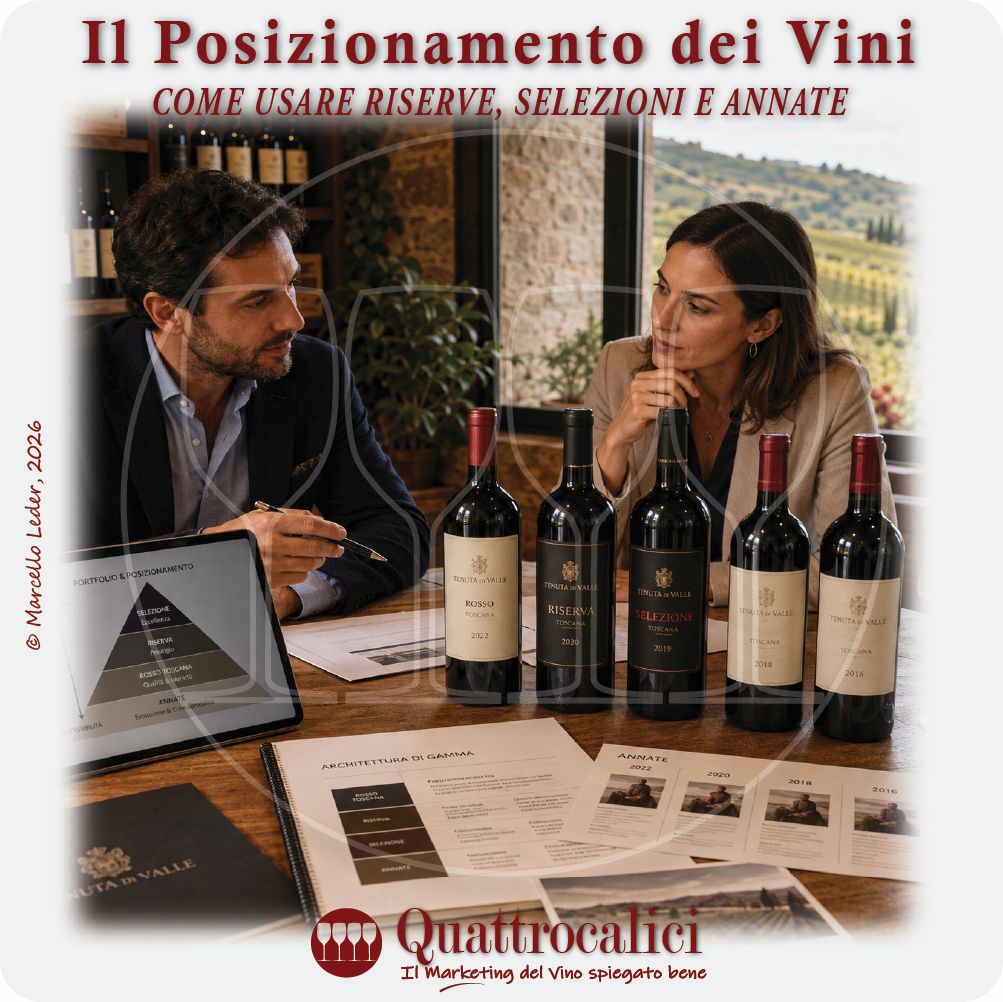 Il posizionamento dei vini, le annate, le selezioni e le riserve