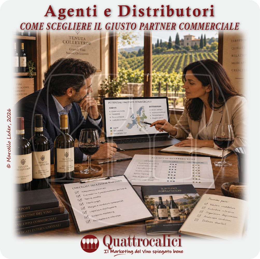 Le gestione degli agenti e distributori per il vino