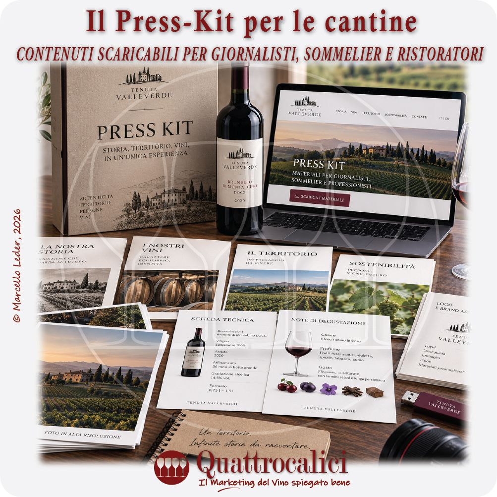 Il press-kit per le cantine