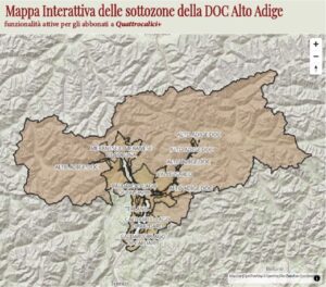 Mappa interattiva della DOC Alto Adige