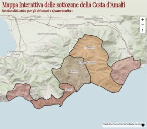 Mappa interattiva della DOC Costa d'Amalfi