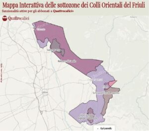 Mappa interattiva delle sottozone della Friuli Colli Orientali DOC