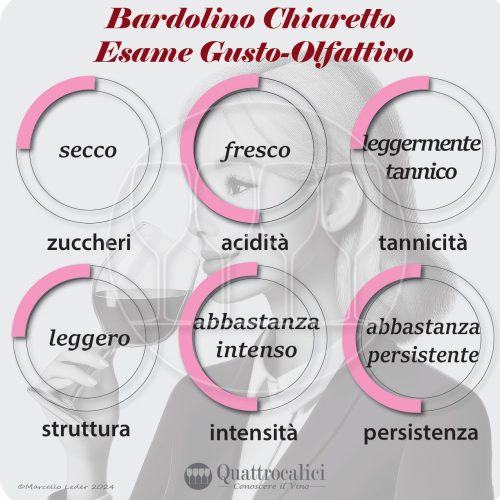 L'esame gustativo dei vini Bardolino chiaretto
