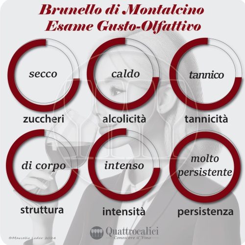 L'esame gustativo dei vini Brunello di Montalcino