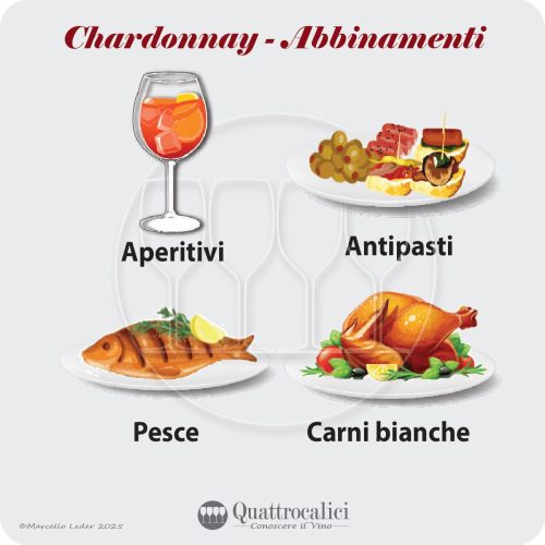 L'abbinamento al cibo dei vini Chardonnay
