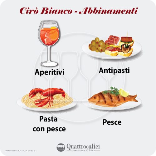 L'abbinamento al cibo dei vini Cirò bianco
