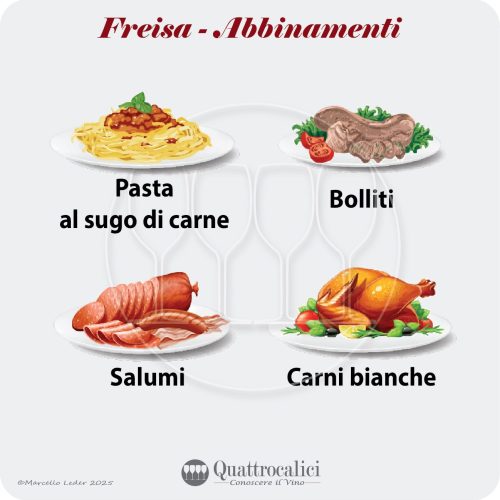 L'abbinamento al cibo dei vini Freisa