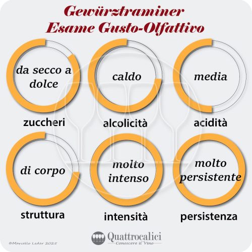 L'esame gustativo dei vini Gewurztraminer