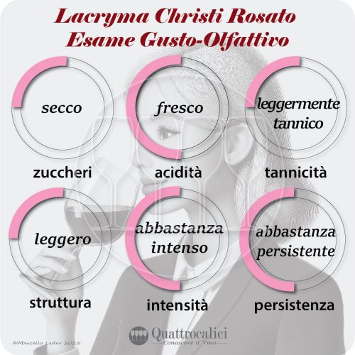 L'esame gusto-olfattivo dei vini Lacryma Christi rosato