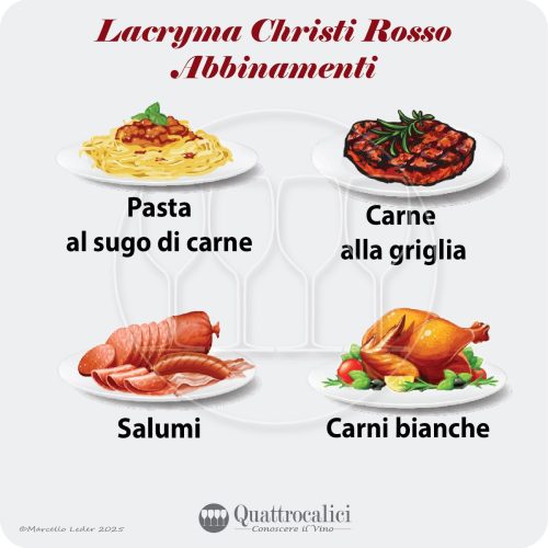 L'abbinamento dei vini Lacryma Christi rosso