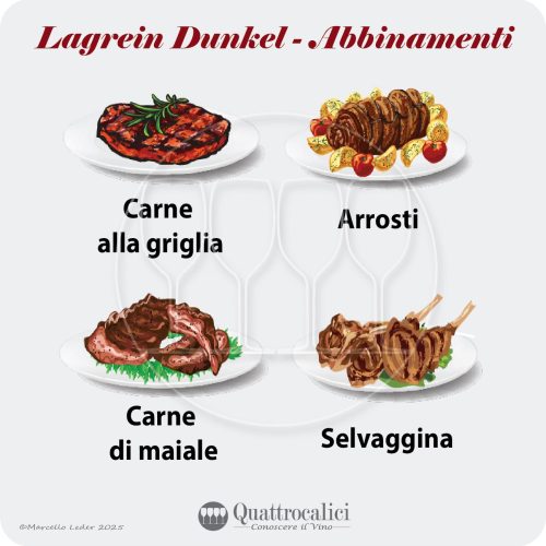 L'abbinamento al cibo dei vini Lagrein Dunkel
