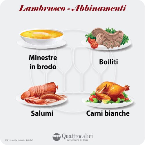 L'abbinamento al cibo dei vini Lambrusco