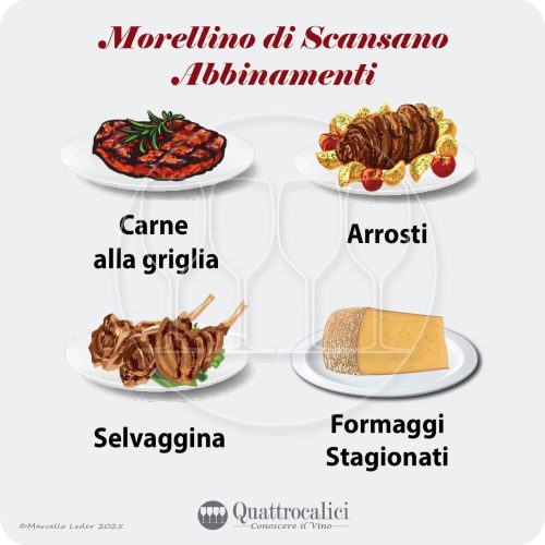 Gli abbinamenti al cibo dei vini Morellino di Scansano