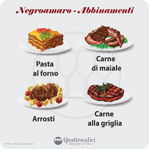 L'abbinamento al cibo dei vini Negroamaro
