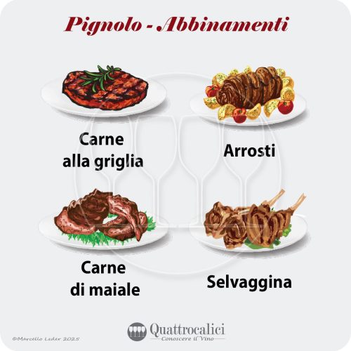 Gli abbinamenti al cibo dei vini Pignolo