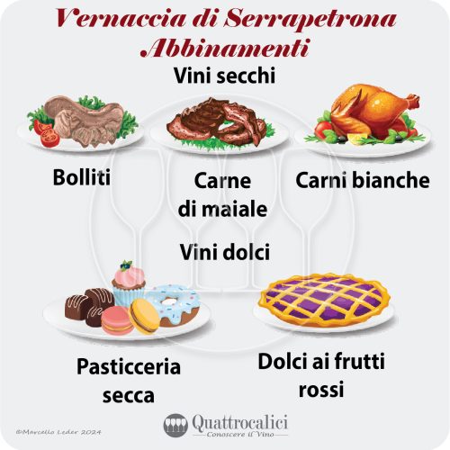 Gli abbinamenti al cibo della vernaccia di serrapetrona