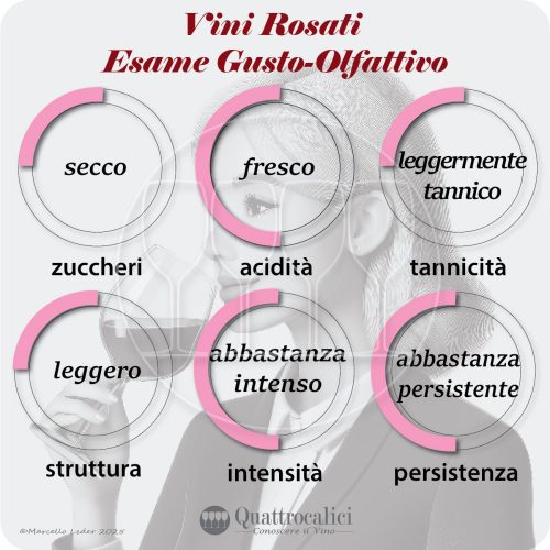 L'esame gusto-olfattivo dei vini rosati