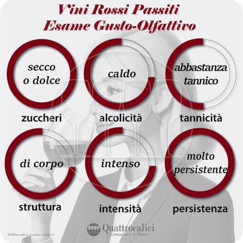 L'esame gusto-olfattivo dei vini rossi passiti