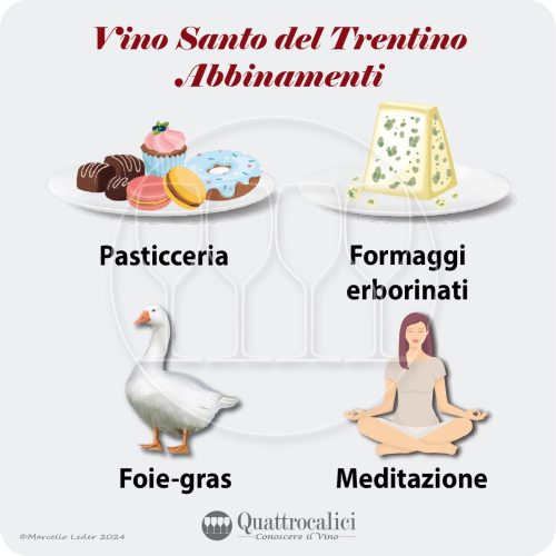 Gli abbinamenti al cibo del Vino Santo del Trentino